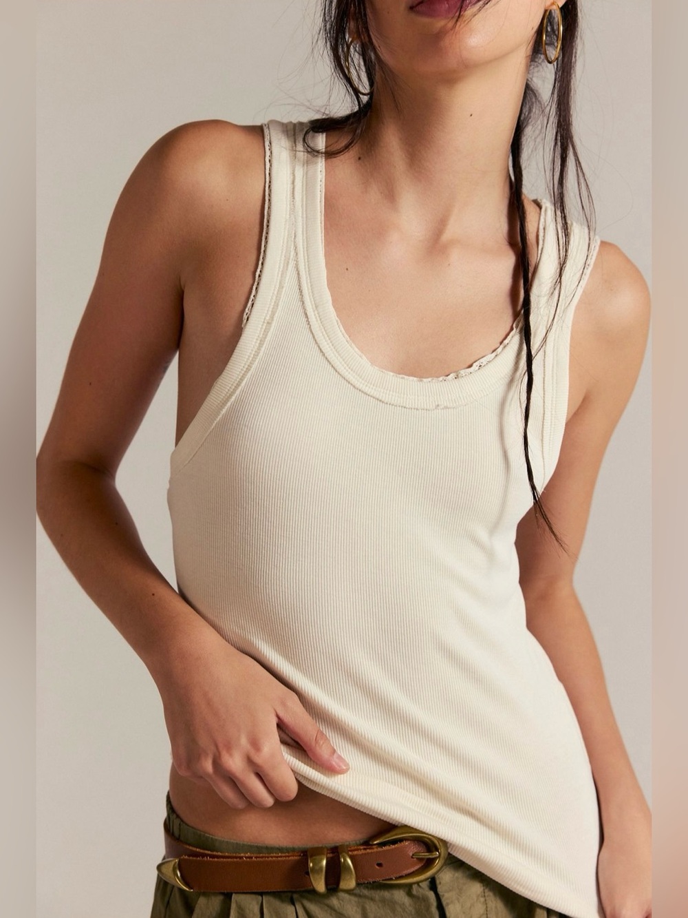 NWT FREE PEOPLE WE THE FREE Rowan Tank | Ivory MSRP $48